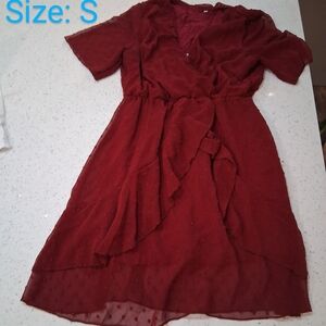 Elegant Burgundy Dress